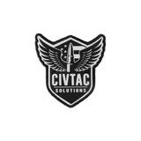 Black and white logo patch of CIVTAC Solutions