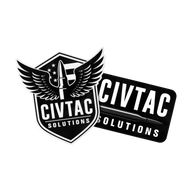 CIVTAC Solutions stickers on a white background