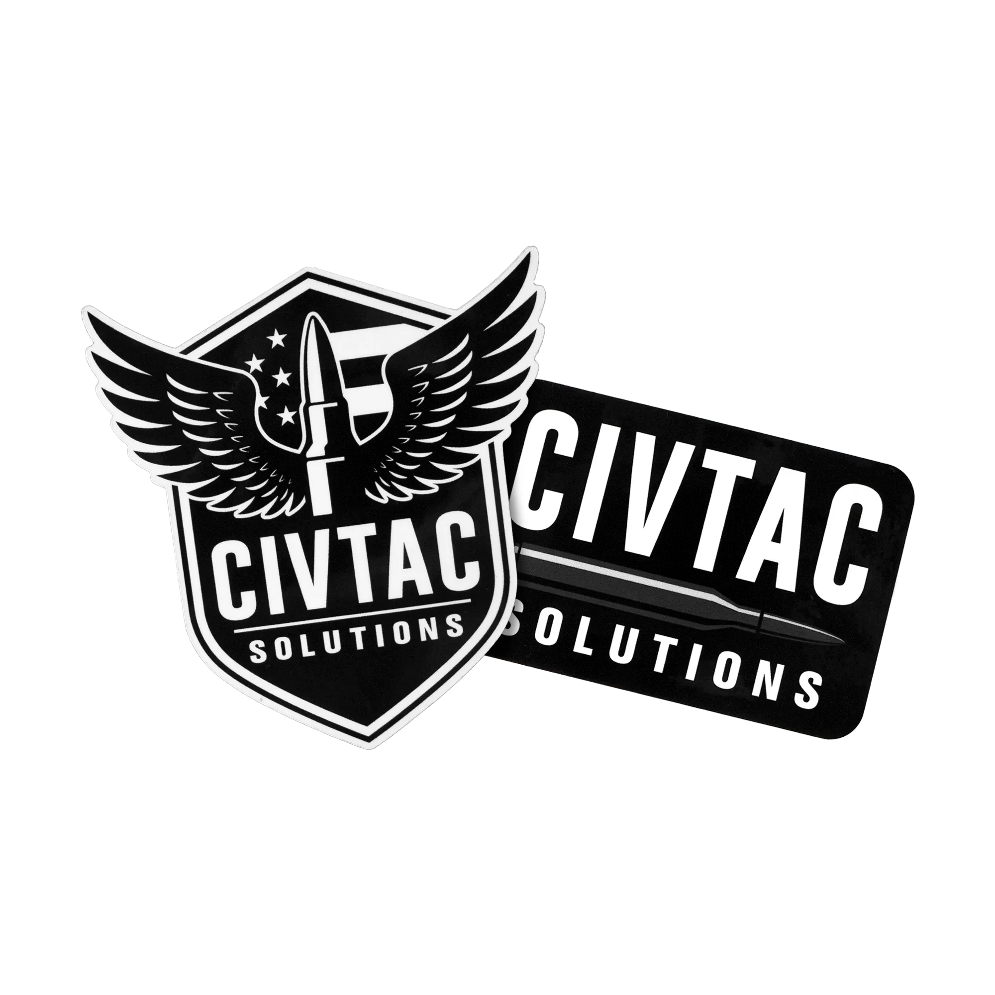 CIVTAC Solutions stickers on a white background
