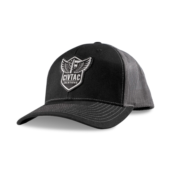 CIVTAC Solutions The Veteran Trucker Hat #black_grey