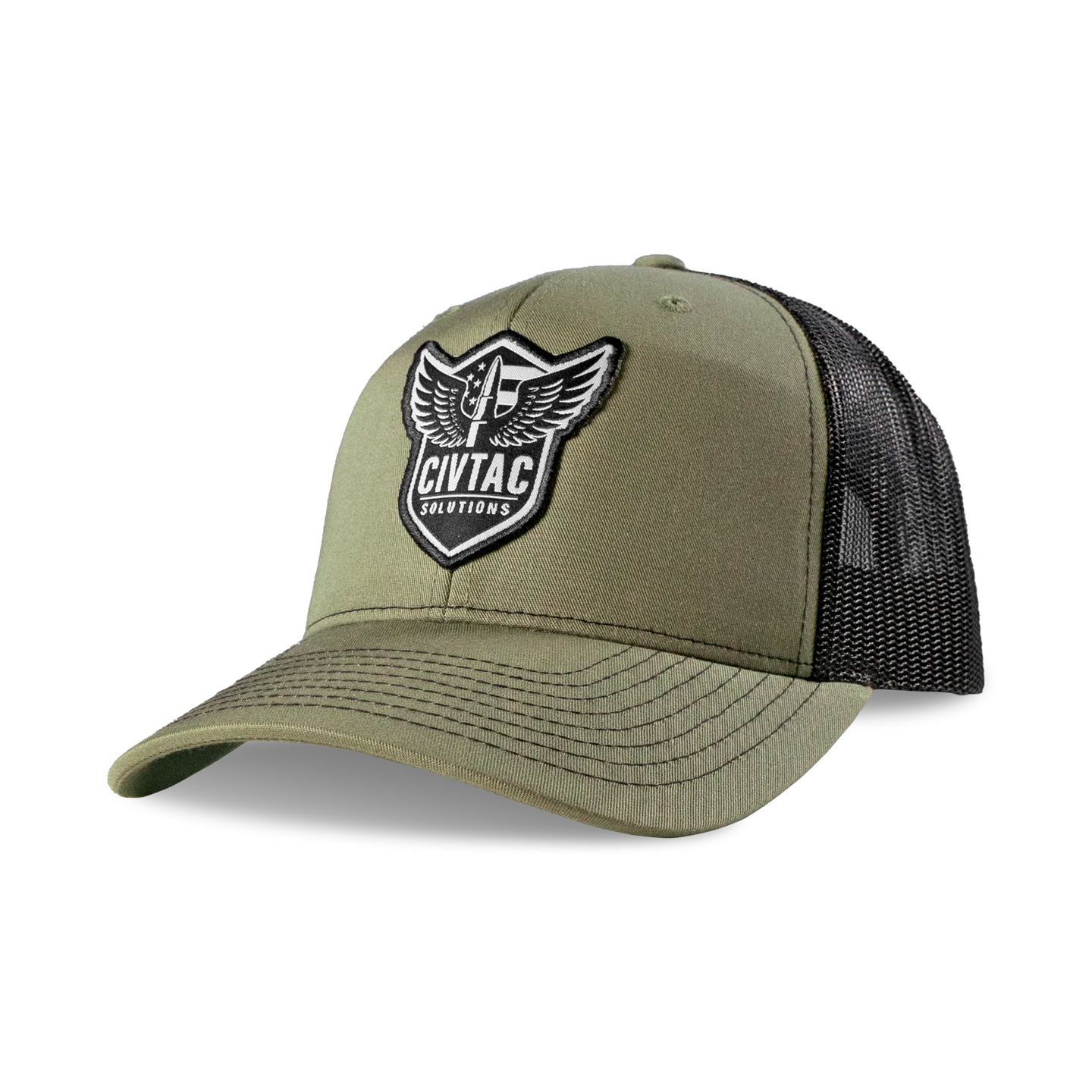 CIVTAC Solutions The Veteran Trucker Hat #od_green_black